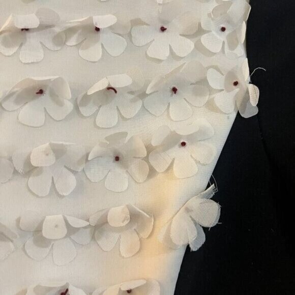 Kate Spade Color Block Sheath Dress Floral Appliques Size 2 Modest - Picture 4 of 6